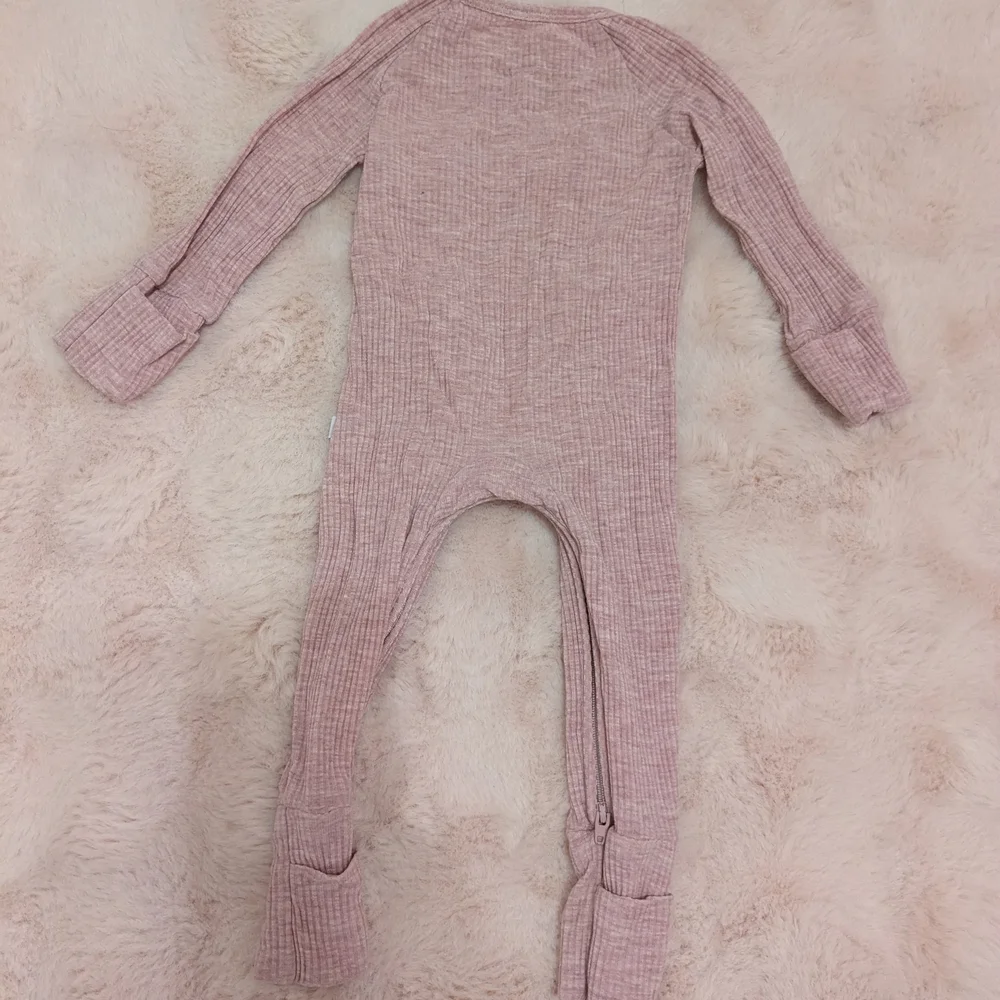 Little Sleepies Baby Girls Pink Ribbed One Piece 0-3 Months